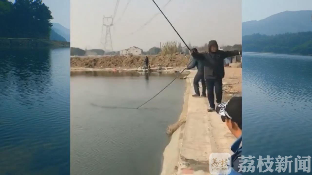 高压线■不碰到也会触电？垂钓远离高压线！