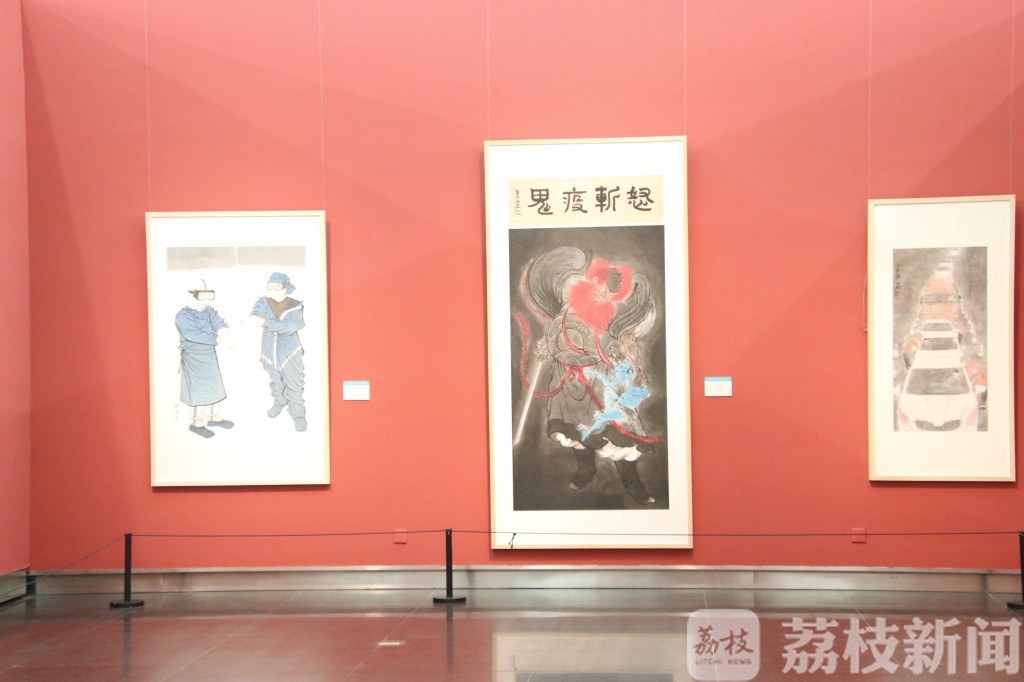 「」江苏省抗疫主题美术书法精品展开幕 240件书画作品致敬“英雄”