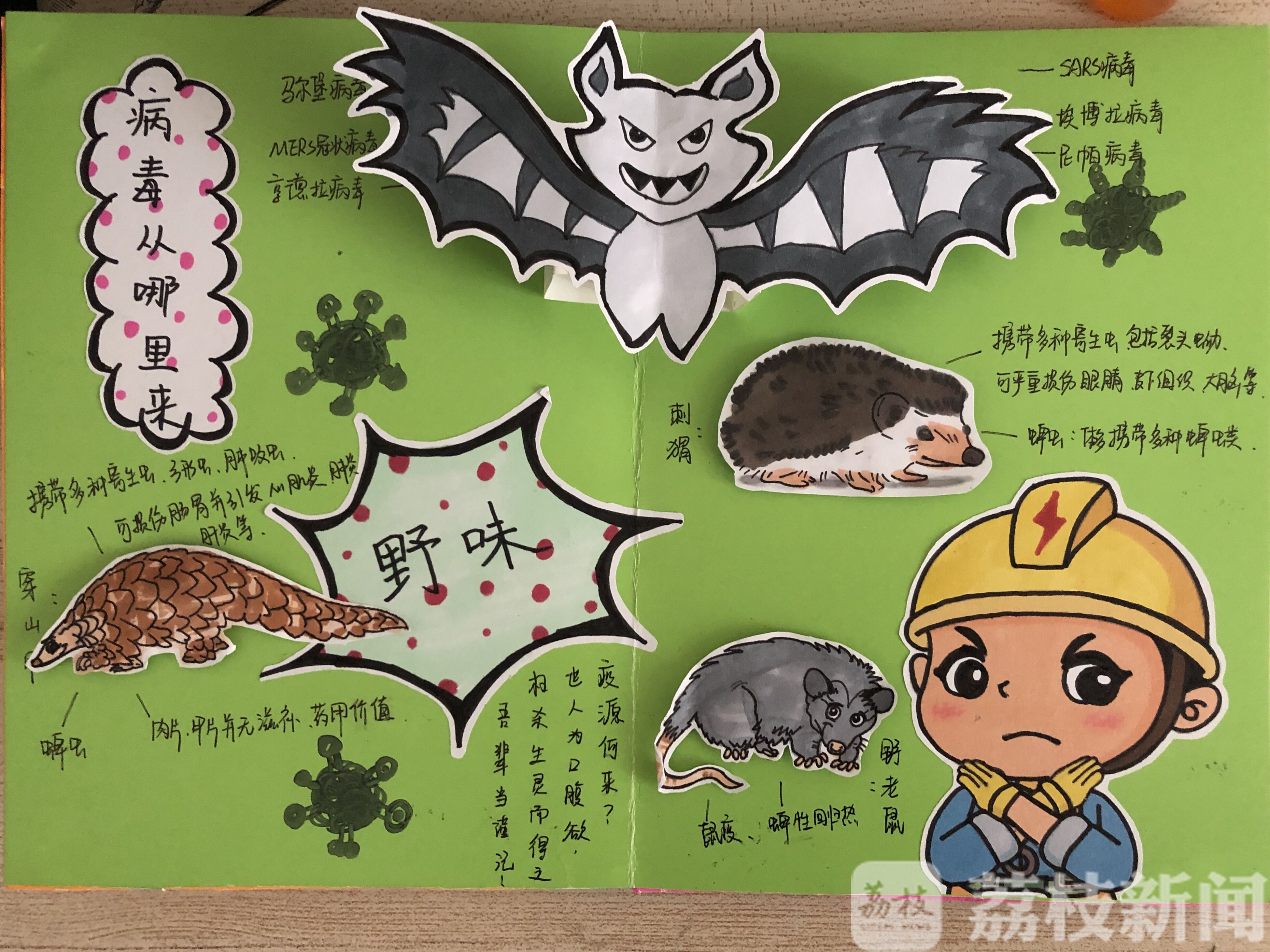 防疫■点赞宿迁小姐姐！15个小时手绘立体防疫手册