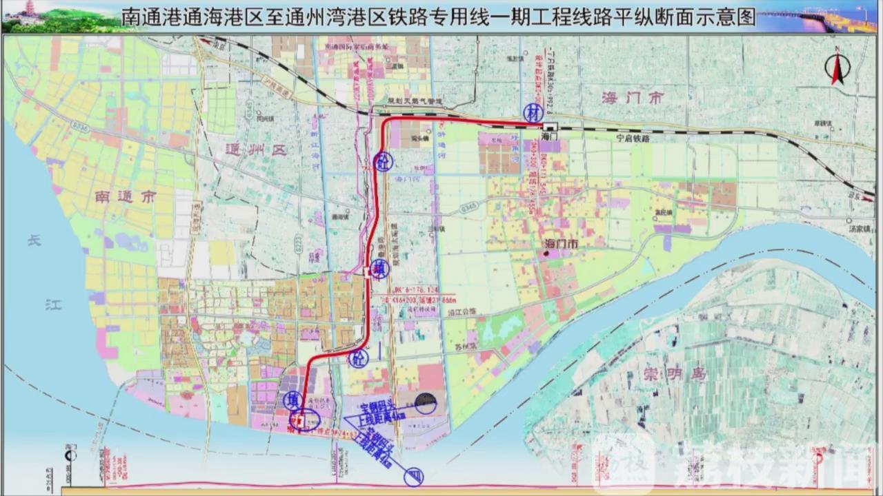 「铁路」通海港区至通州湾疏港铁路开始主体施工 通海港站开工建设