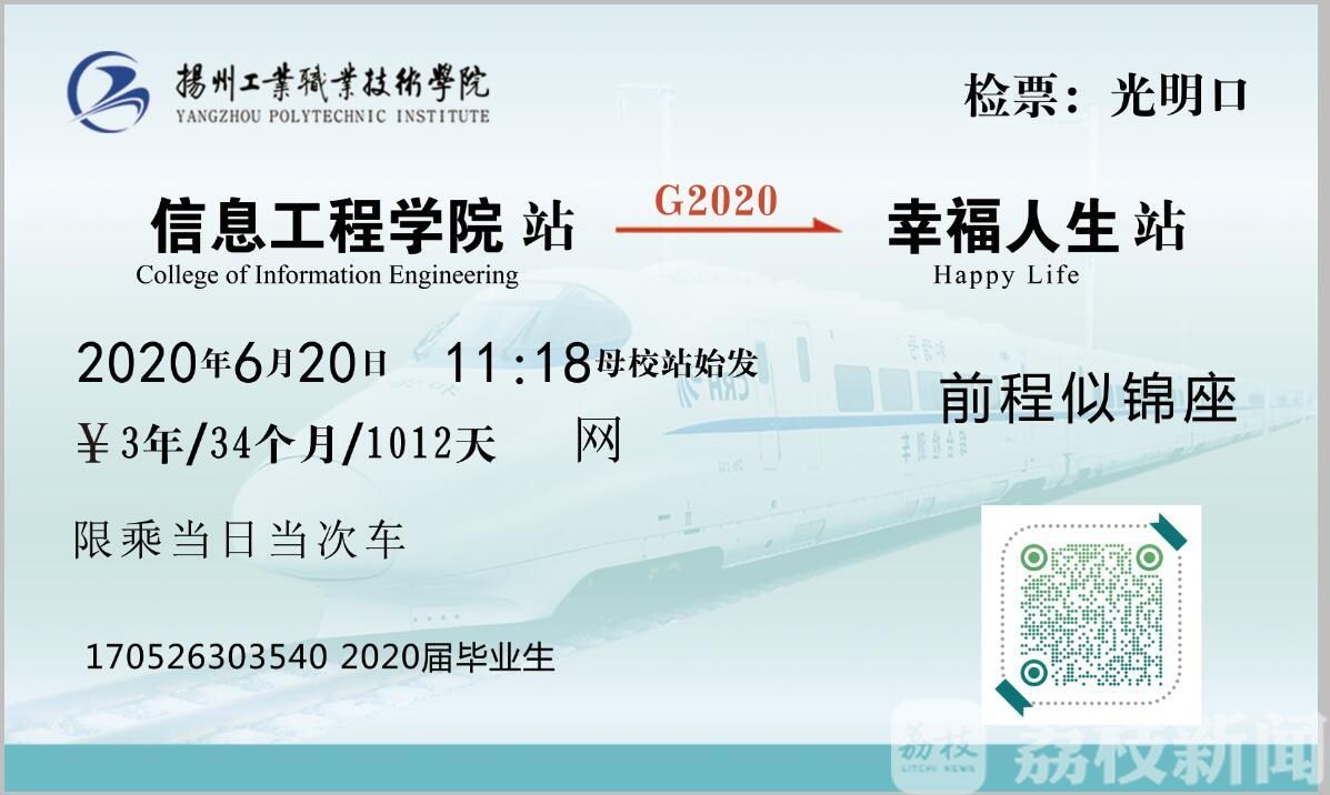 学校■扬州这所学校给每名毕业生发了一张“火车票”“终点站”各不同