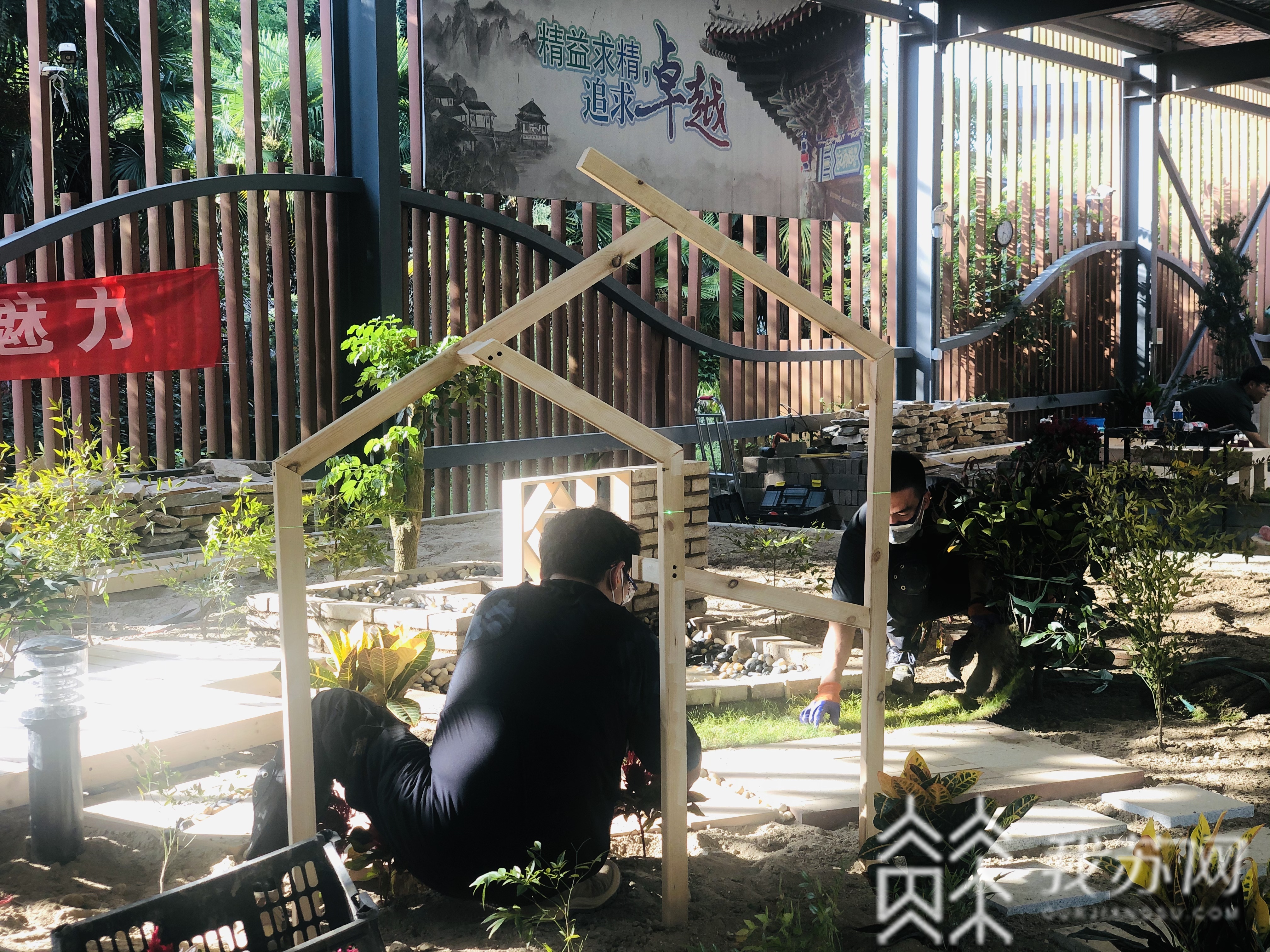 『园林』这群年轻人10.5个小时打造20平米园林 误差控制在毫米之内