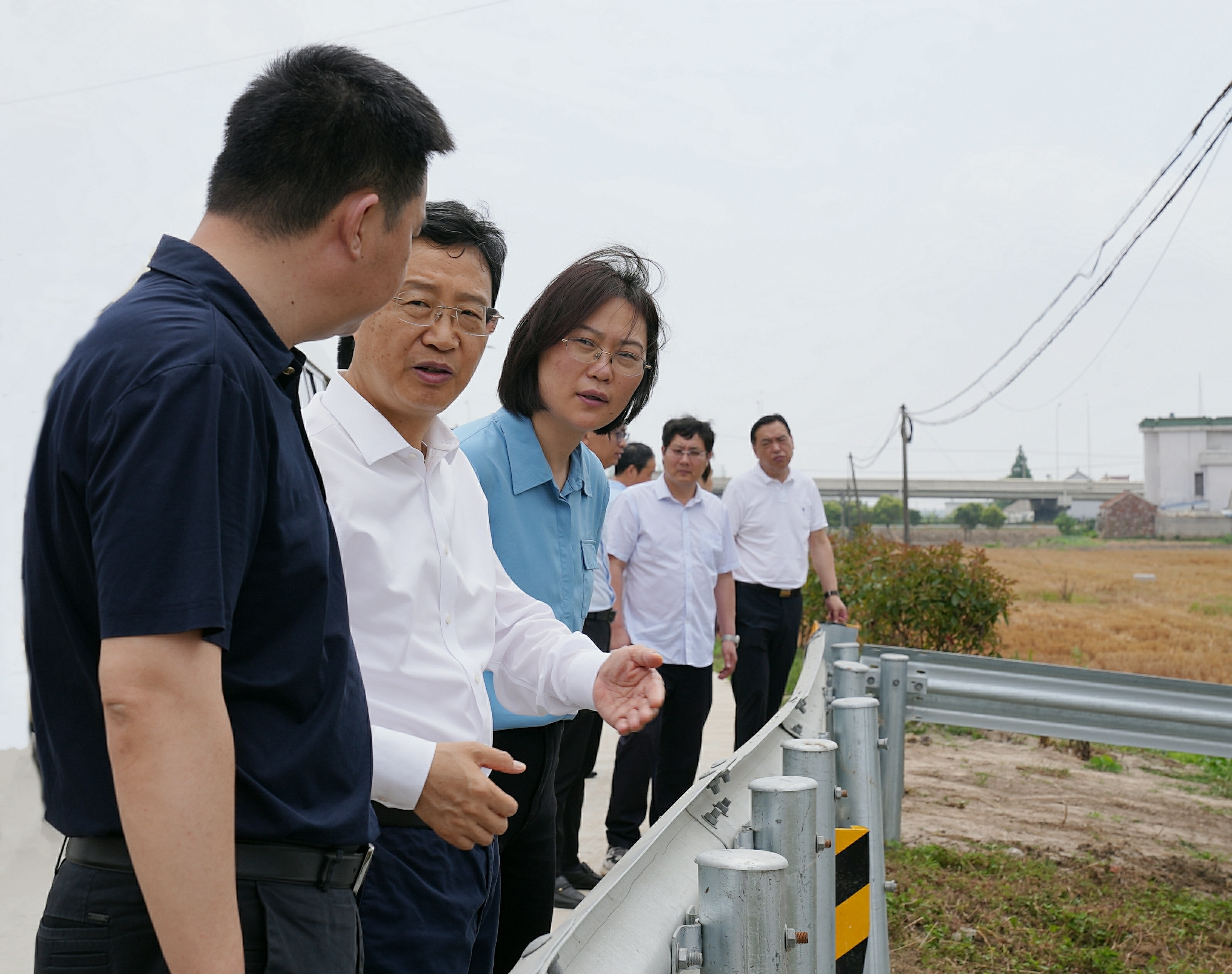 陈慧宇在丰利镇,南通外向型农业综合开发区(苴镇街道)调研指导重点